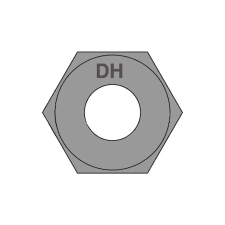 Newport Fasteners Heavy Hex Nut, 5/8"-11, Steel, Grade DH, Plain, 39/64 in Ht, 1800 PK 779228-BR-1800
